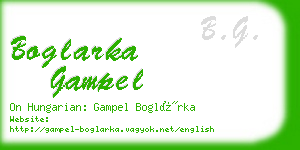 boglarka gampel business card